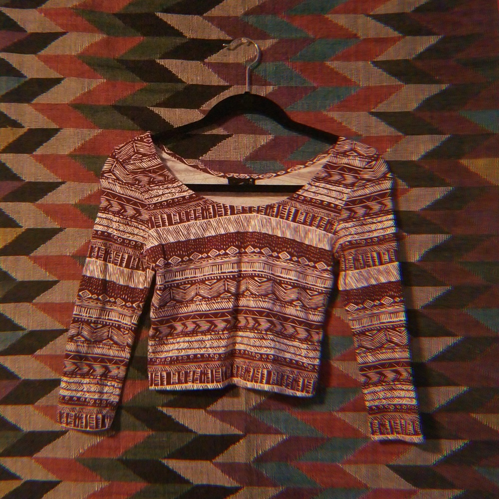Forever 21 Tribal Print Crop Top